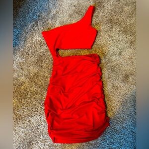 Red cutout dress size small